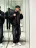 主意范（ZHUYIFAN）夹克男飞行员春秋cleanfit休闲整套立领棒球服外套短款工装冲锋衣 黑红色【升级款男女皆可穿】 L 110-130斤 实拍图