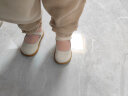 卡特兔女童皮鞋洋气秋款小女孩公主鞋软底幼儿园演出鞋复古公主鞋 米白 内长12.5cm（适合脚11.5cm） 实拍图