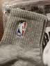 NBA袜子男士运动袜夏季抗菌防臭消臭吸汗无骨棉袜跑步中筒袜3双 实拍图