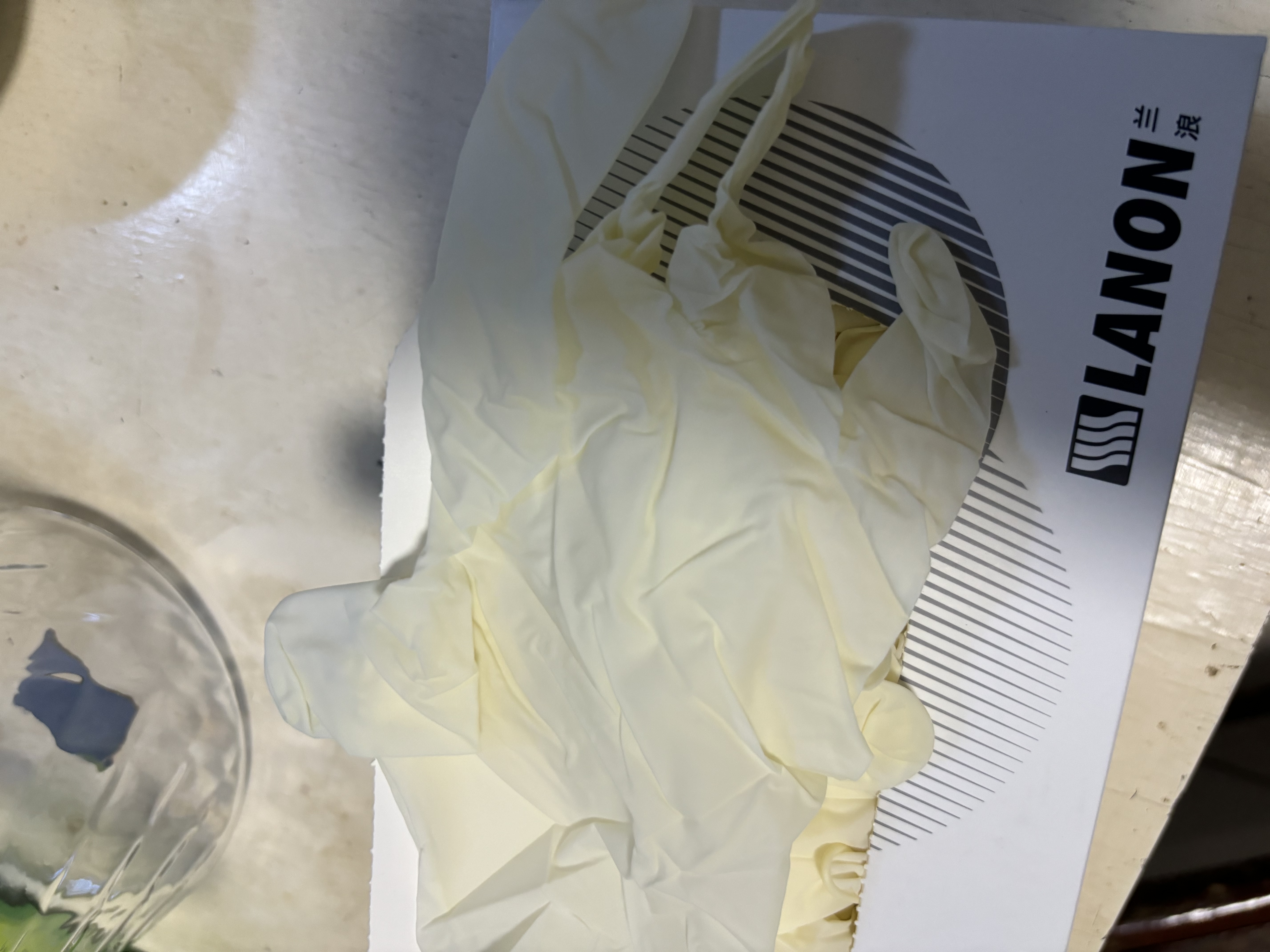 兰浪一次性乳胶手套加厚 实验室口腔检查100只 进口乳胶LD11 M码 实拍图