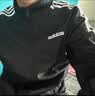 adidas休闲舒适三条纹立领夹克外套卫衣男装秋季阿迪达斯轻运动 黑色/白（推荐选大一码）   M 实拍图