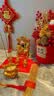 财神爷神像家用陶瓷文财神佛像乔迁店铺开业文财神爷桌面摆件套装 16寸金文财神（带灯套装） 实拍图
