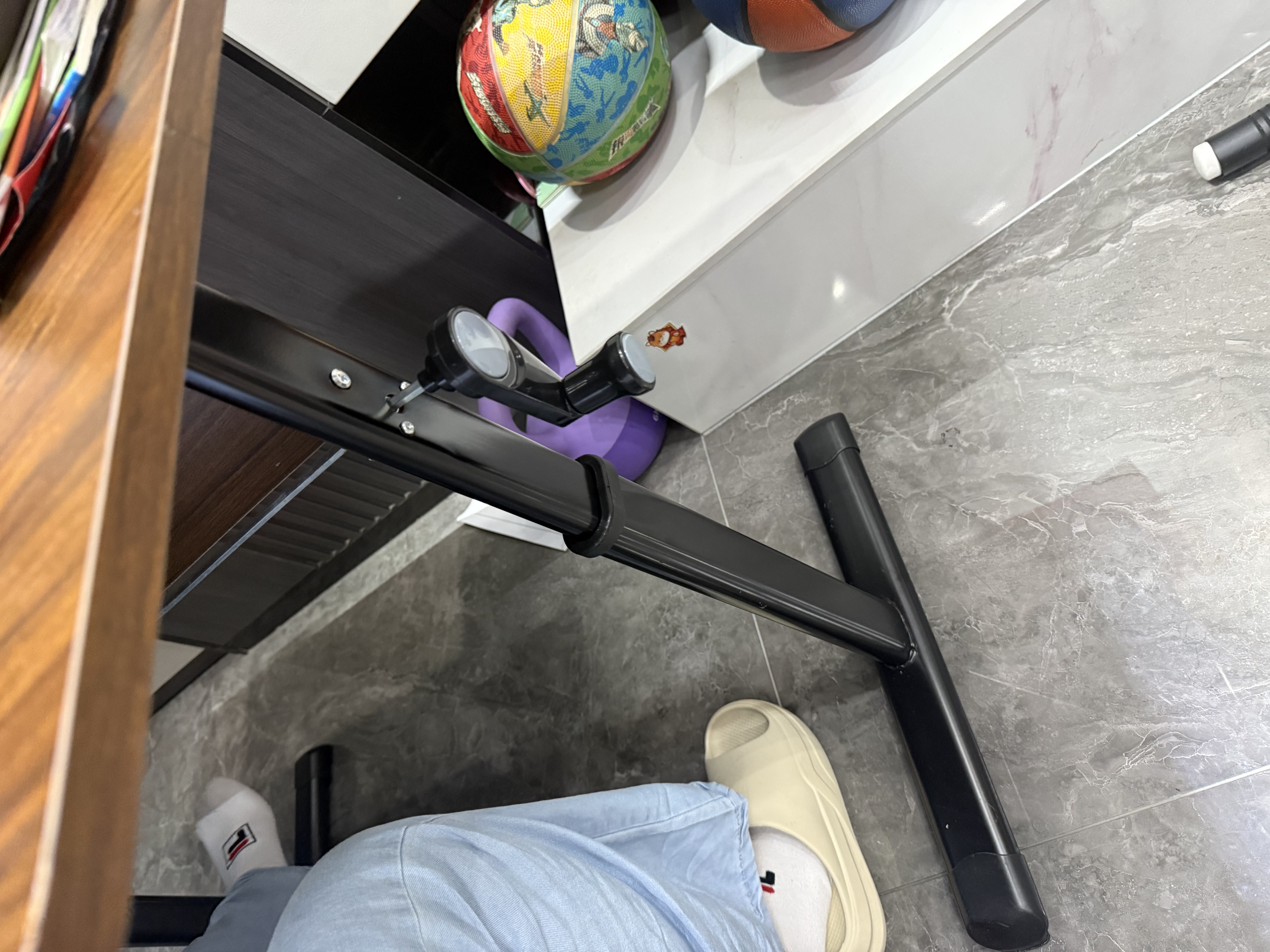 卓博电脑桌升降桌子书桌学习桌学生写字桌长条桌BZ07胡桃色120*60cm 实拍图