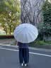 爱上雨24骨雨伞长柄男女士家用大号自动加固结实抗风暴雨专用定制直杆伞 全纤维中棒-加大-24骨梧桐米 实拍图