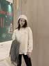 回力卫衣女2026最新款春秋季薄款休闲外套韩系慵懒风圆领套头白色上衣 实拍图