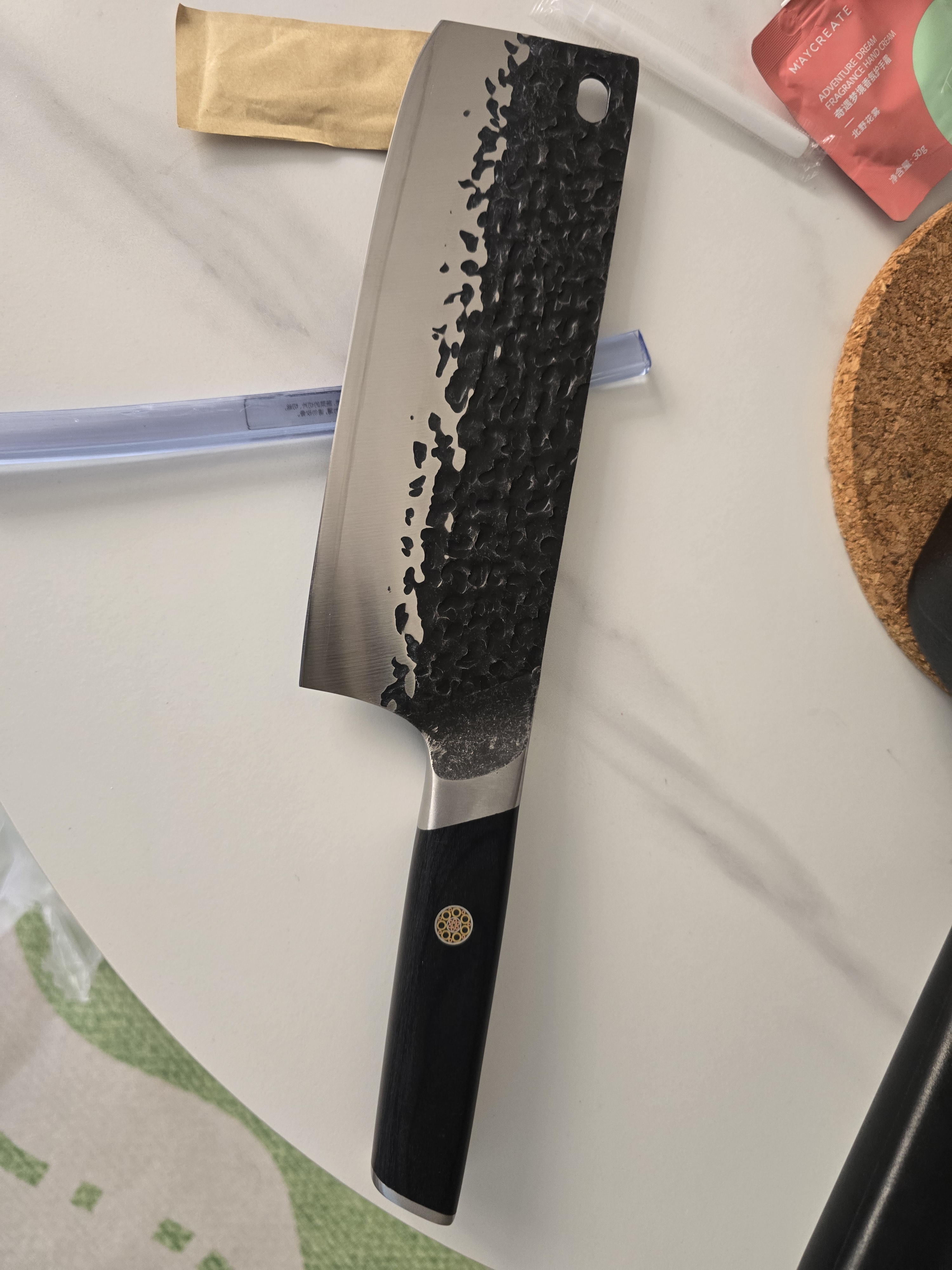 京东京造 5铬菜刀 家用不锈钢刀具切片切肉切菜切水果厨具【锤纹锻打】 实拍图