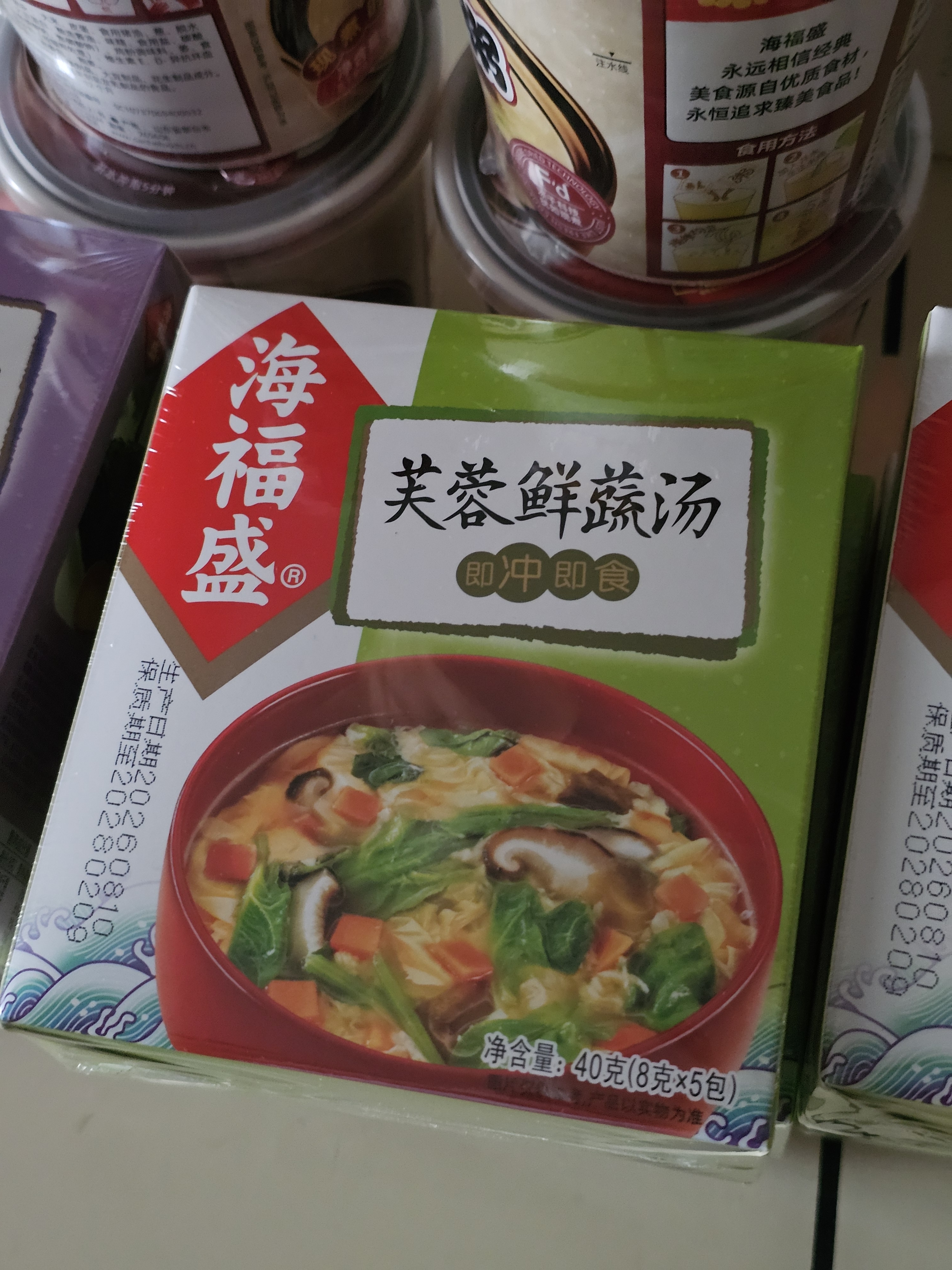 海福盛方便食品速即食汤冲泡早餐冻干蔬菜独立小料包菠菜蛋花芙蓉鲜蔬汤 实拍图