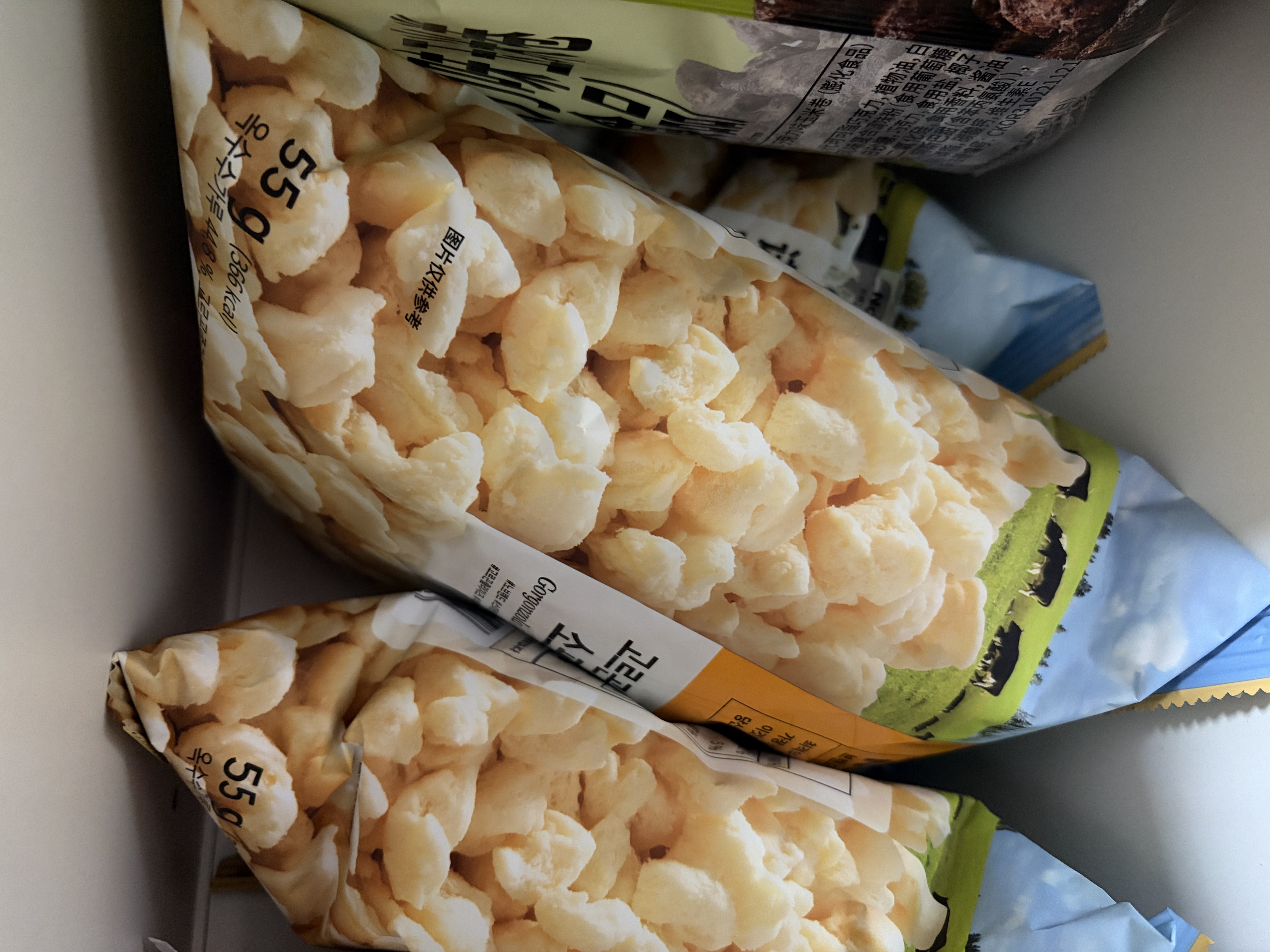 No Brand 诺倍得 玉米卷 韩冈古佐拉芝士味 55g*3 韩国进口网红爆米花 实拍图
