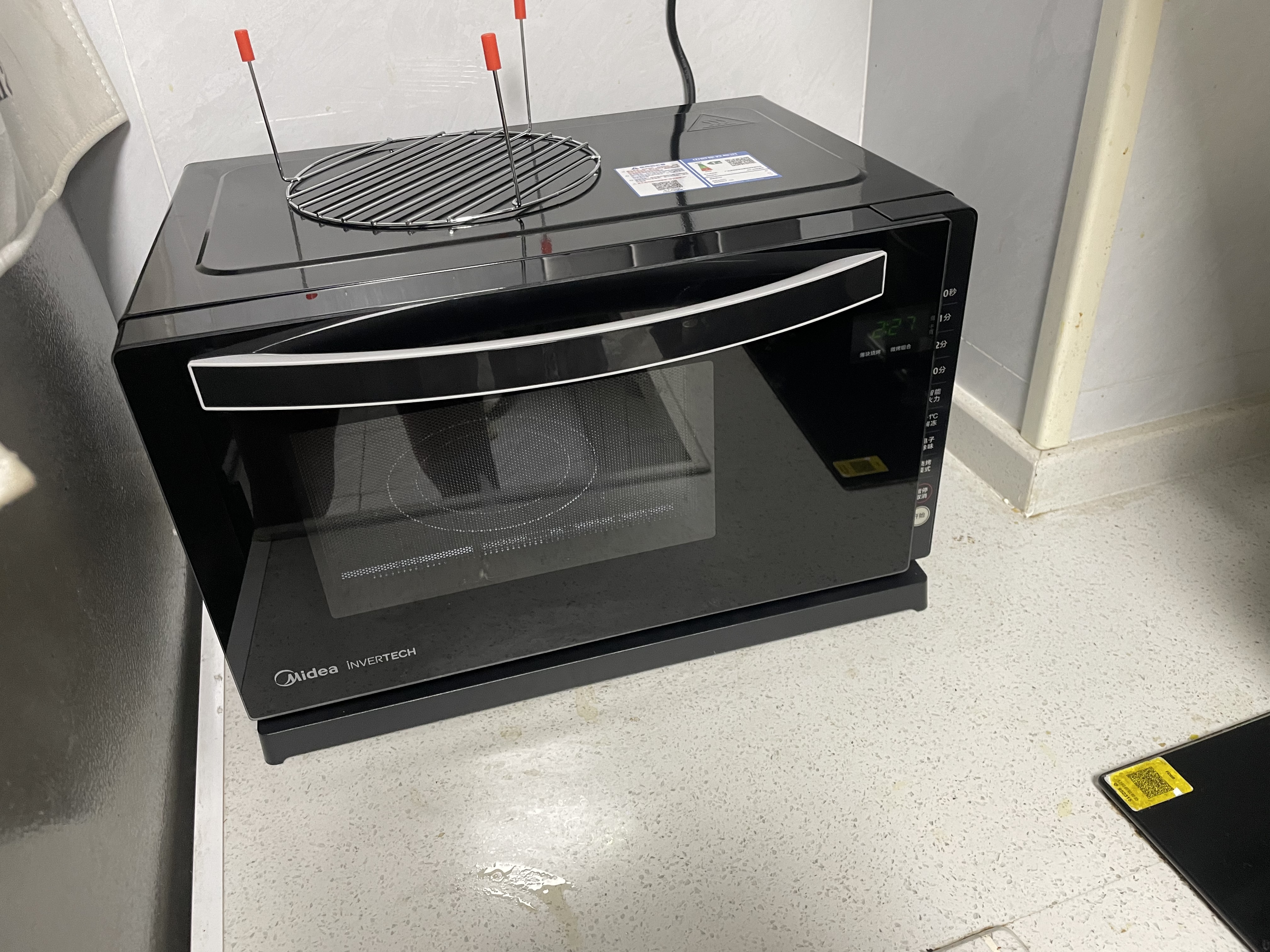 美的（Midea）微波炉速享系列变频微烤一体机20L 光波炉 800W一级能效 智能菜单下拉门平板速热简单易用M3-208E 实拍图