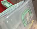 玉水湖书法收纳盒毛笔初学者便携美术工具箱收纳箱学生书画国画手提颜料透明多功能盒子 三层绿色工具箱 实拍图