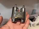 潜水艇（Submarine）F403一进二出三通角阀黄铜镀铬双把双控单独出水自带止水装置银色 实拍图