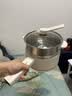 美的（Midea）电煮锅 小电锅 不锈钢0涂层电热锅 宿舍小锅多功能锅 1.6L学生寝室一体泡面小火锅XZC2017G 配蒸笼 实拍图