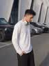 真维斯（Jeanswest）白色打底衫男2026新款春秋重磅纯棉内搭上衣学生圆领长袖T恤男士 白色(自由笔尖胸标) L (175) (收藏加购优先发) 实拍图