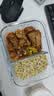 希乐扣玻璃饭盒上班族带饭 微波炉可加热餐盒便当盒大容量保鲜盒 带餐包 实拍图