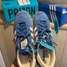 adidas T头鞋 STADT经典薄底运动板鞋平底鞋男女阿迪达斯三叶草   蓝色/乳白色/纸板黄 (推荐女生选小半码)   44 实拍图