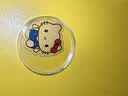 含金kt猫手机贴黄金2mg凯蒂猫hellokitty猫彩色手机饰品礼物 【彩色】蓝衣服站立kt猫 实拍图
