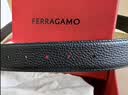 菲拉格慕（Ferragamo）腰带男士商务双面板扣皮带牛皮 3.5CM宽 送男友父亲节礼物礼盒装 黑棕荔枝纹/枪色扣679710-689134 实拍图