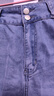 真维斯（Jeanswest）冰丝牛仔裤女2026春夏季薄款高腰直筒宽松阔腿裤天丝垂感拖地裤子 浅蓝色九分(建议身高158CM以下) XL (建议123-135斤) 实拍图