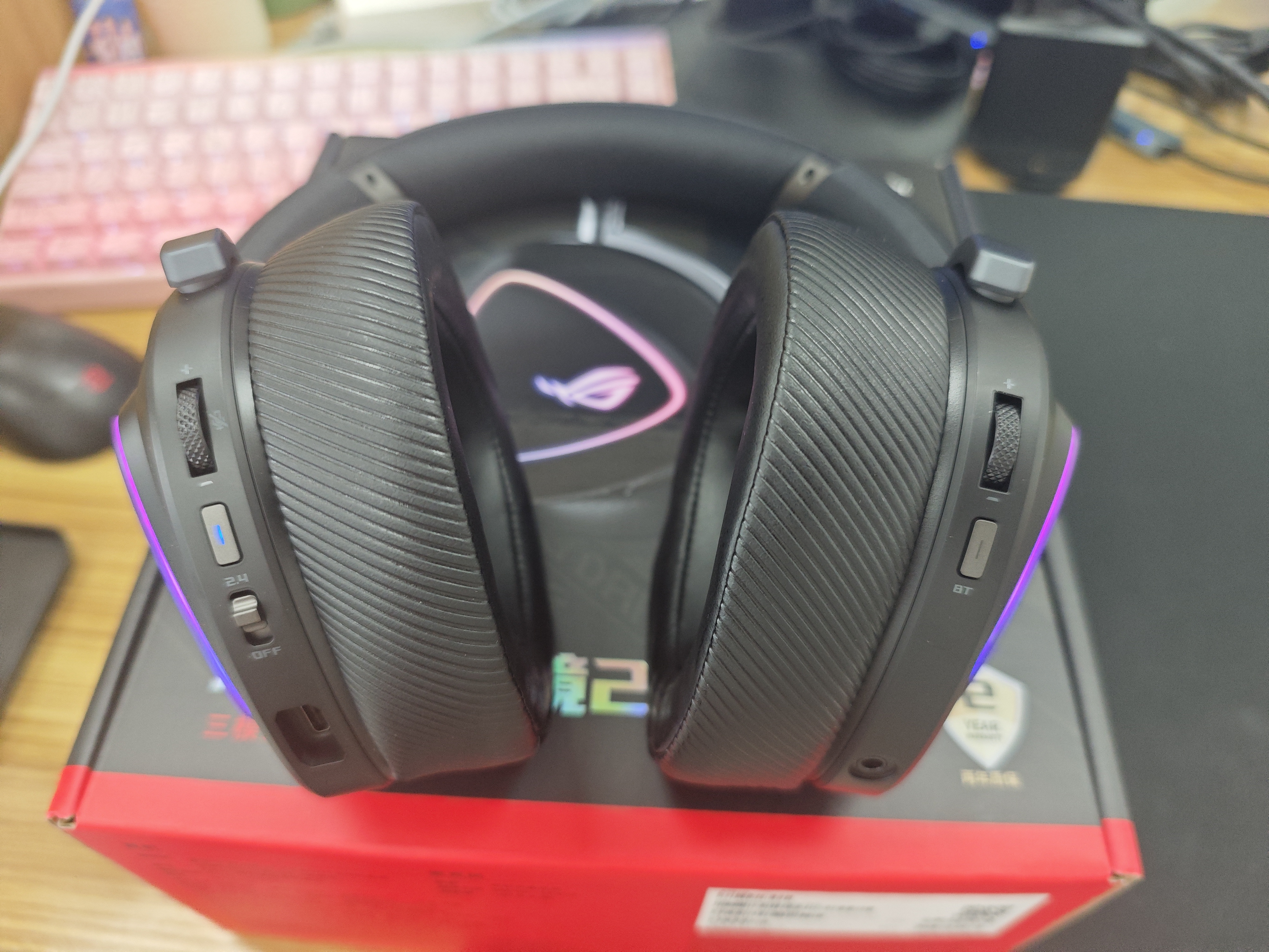 ROG棱镜2 头戴式无线游戏耳机 三模连接 Speednova技术 轻量化 游戏电竞耳机环绕7.1音效 3.5mm暗夜黑 晒单实拍图