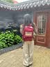 viney双肩包书包女百搭大容量初中生高中大学生背包大学生15英寸电脑包 【红色】高颜值通勤时尚通勤旅行包+青蛙挂件 实拍图