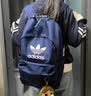 adidas休闲日常通勤运动双肩背包学生书包开学男女阿迪达斯三叶草   深靛蓝   NS(均码) 实拍图