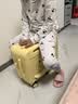 袋鼠可骑行儿童行李箱女20英寸登机箱结实耐用拉杆箱男可坐旅行箱皮箱 奶酪黄 【儿童骑行+六轮承重】 20英寸 【儿童骑行箱】 实拍图