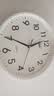 康巴丝（Compas）挂钟客厅 静音钟表客厅石英钟表挂墙时钟 C2866 白色 30.5cm直径 实拍图