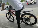 凤凰（Phoenix）山地自行车成人男女学生青少年减震变速越野公路通勤车山地车 26寸黑红铝合金车架刀轮 30速数字指拨（前中后全轴承） 实拍图