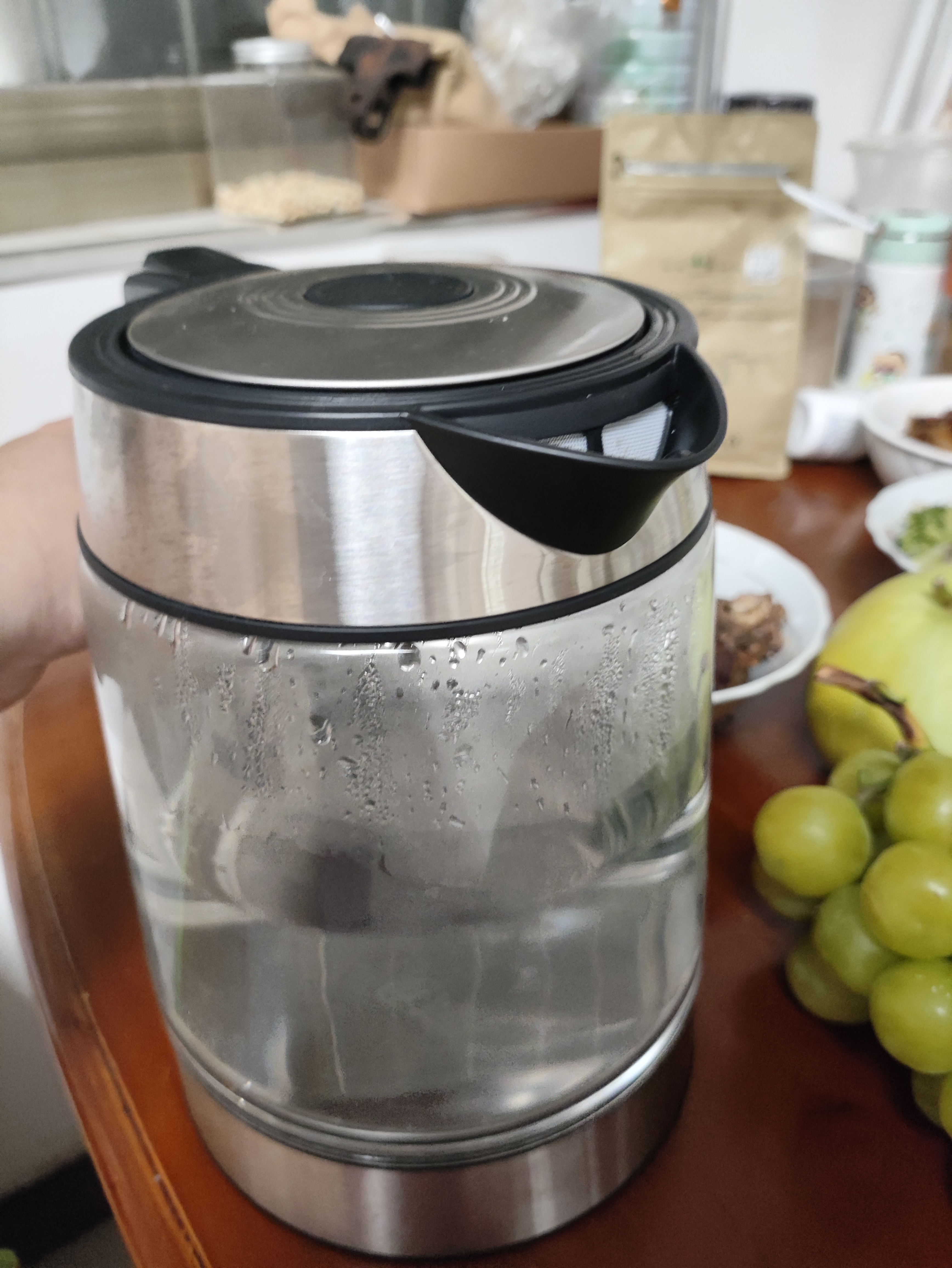 苏泊尔【有钛 一键保温】1.7L大容量电热水壶烧水壶开水壶大功率煮水 高硼硅玻璃内胆SW-17Q29P 实拍图