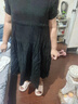 婧麒（JOYNCLEON）孕妇连衣裙夏款法式宽松小黑长裙遮肚子孕妇装 黑色XXL Jly156790 实拍图