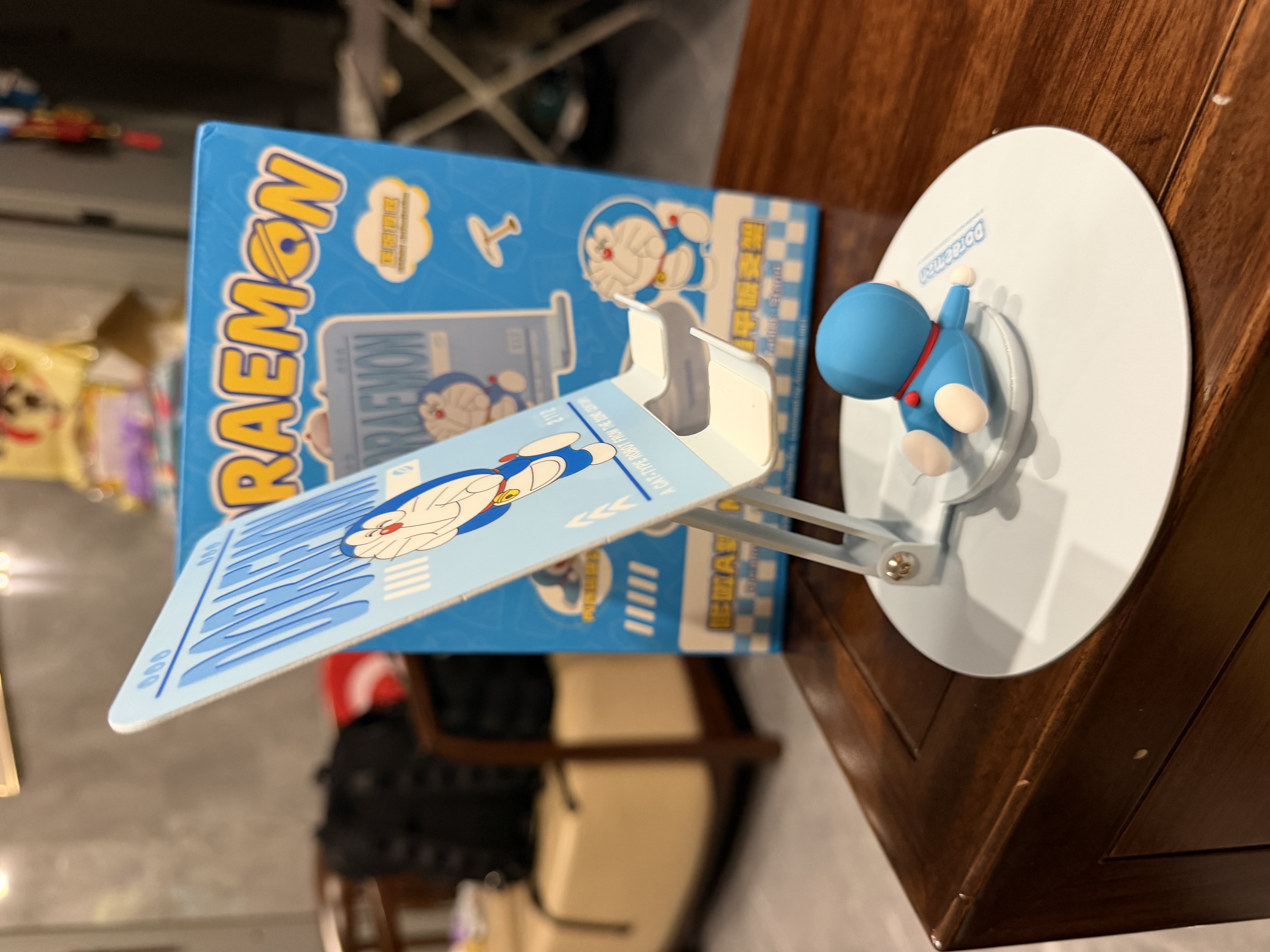 ROCK哆啦A梦桌面平板ipad手机支架360°可旋转折叠电脑手机架便携可爱创意卡通金属拍摄直播网课追剧 实拍图