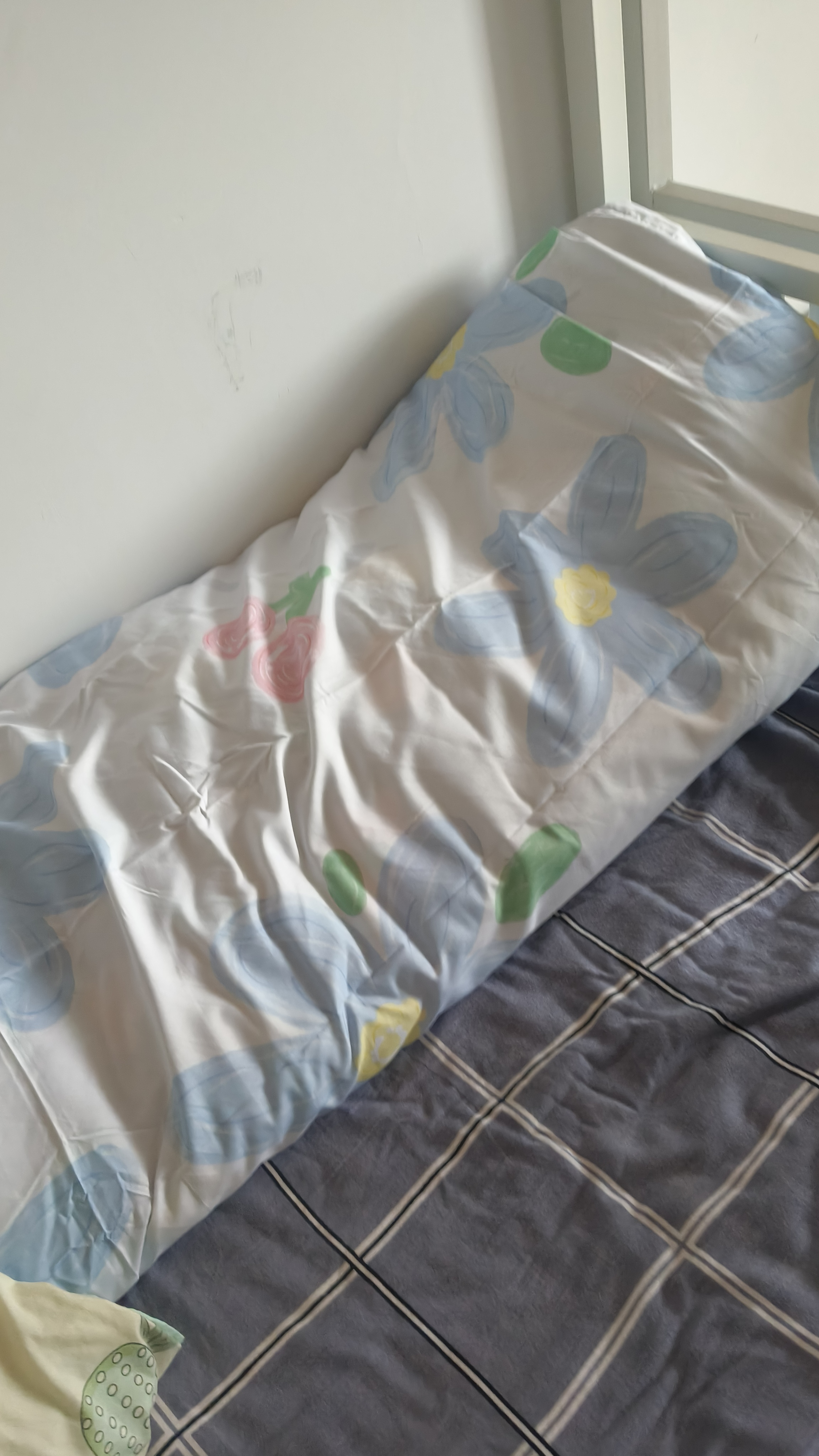 艾薇 被套宿舍单人被罩水洗棉磨毛被套单件 150x200cm 蓝色花开 实拍图
