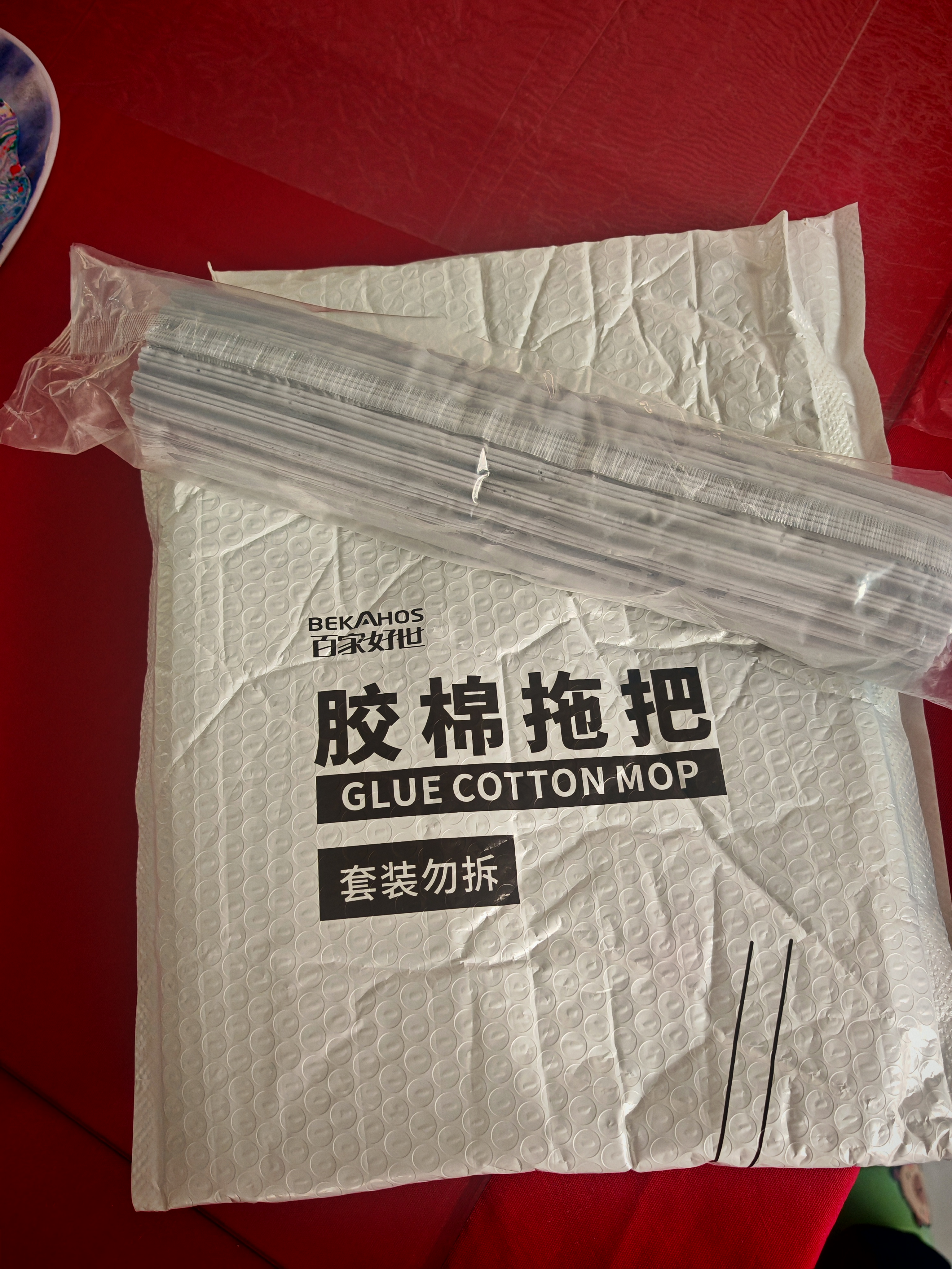 百家好世胶棉拖把28cm2头对折挤水懒人海棉吸水家用一拖净免手洗2026 实拍图