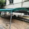 加厚帆布帐篷户外遮阳棚家用停车棚摆摊帐篷工业大棚流动酒席帐篷 军绿色特厚500克帆布 (4米宽X6米长)优质 A 架+特厚 500 克帆布粗4脚 实拍图
