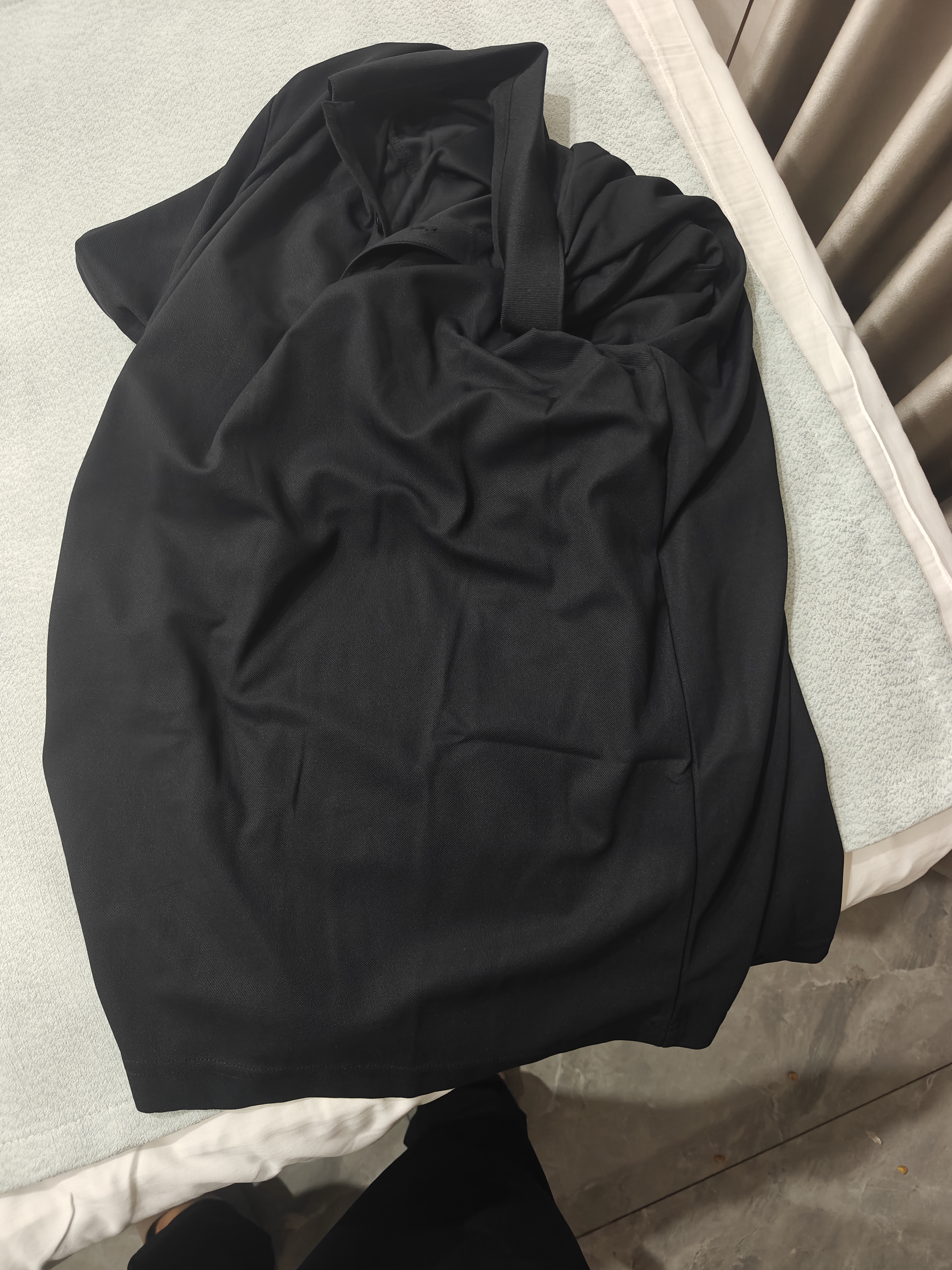京东京造夏季运动短袖男士t恤polo衫男跑步健身户外速干衣服 黑色 3.0 3XL 实拍图