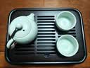 文白茶盘茶台小型一人托盘沥水盘家用新款高端轻奢迷你竹木功夫茶具 实拍图