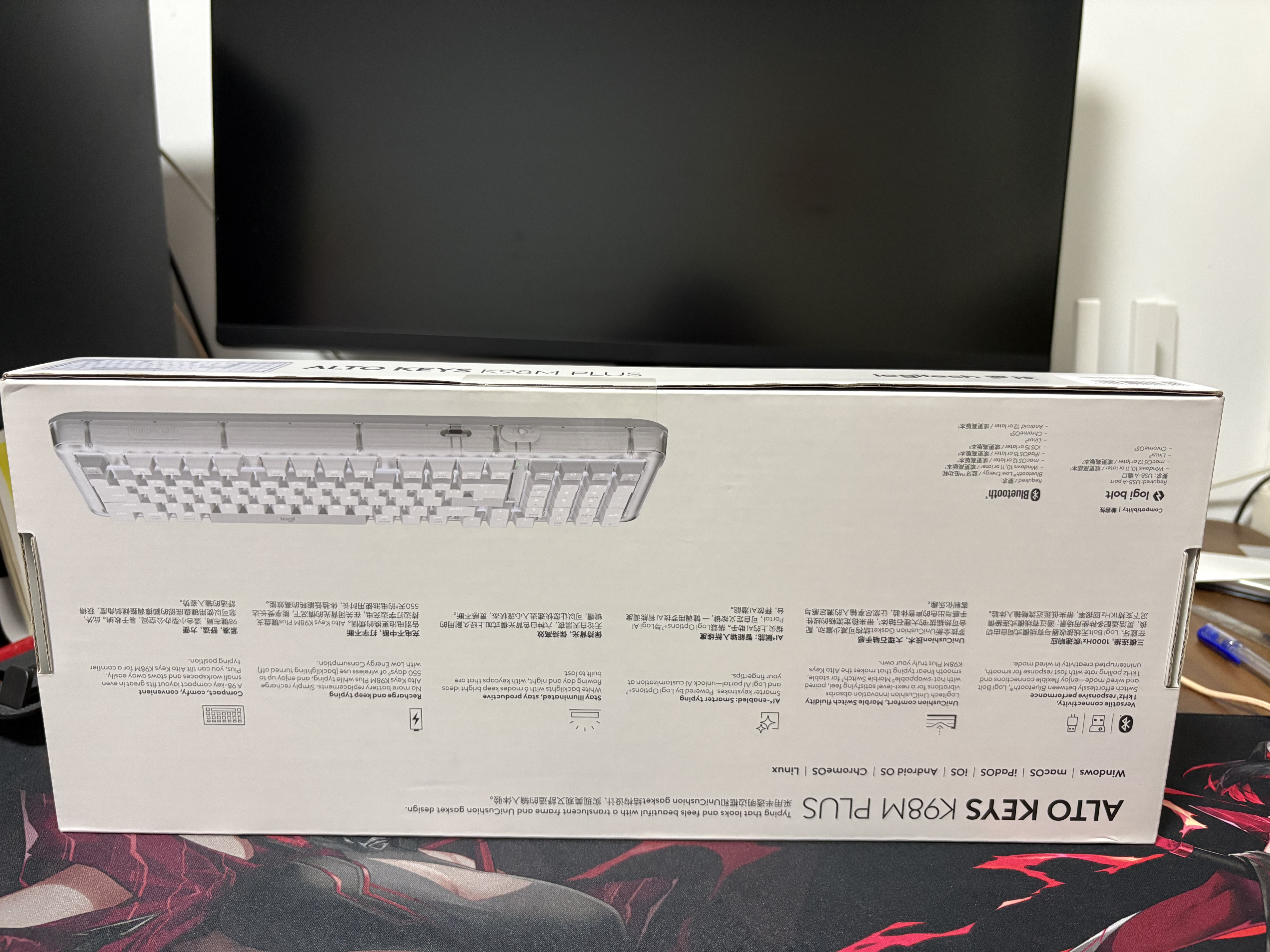 罗技（Logitech）ALTO KEYS K98M Plus 客制化无线机械键盘 白色 K98M Plus 客制化键盘白色 实拍图