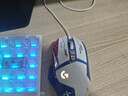 罗技（G） G502 HERO主宰者 有线鼠标 游戏鼠标  g502hero  可配重HERO引擎 礼盒送男友 RGB炫彩灯光 G502H（蓝白贴纸） 实拍图