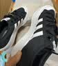 adidas NIZZA PLATFORM厚底增高运动帆布鞋女阿迪达斯三叶草 一号黑/白   37 实拍图