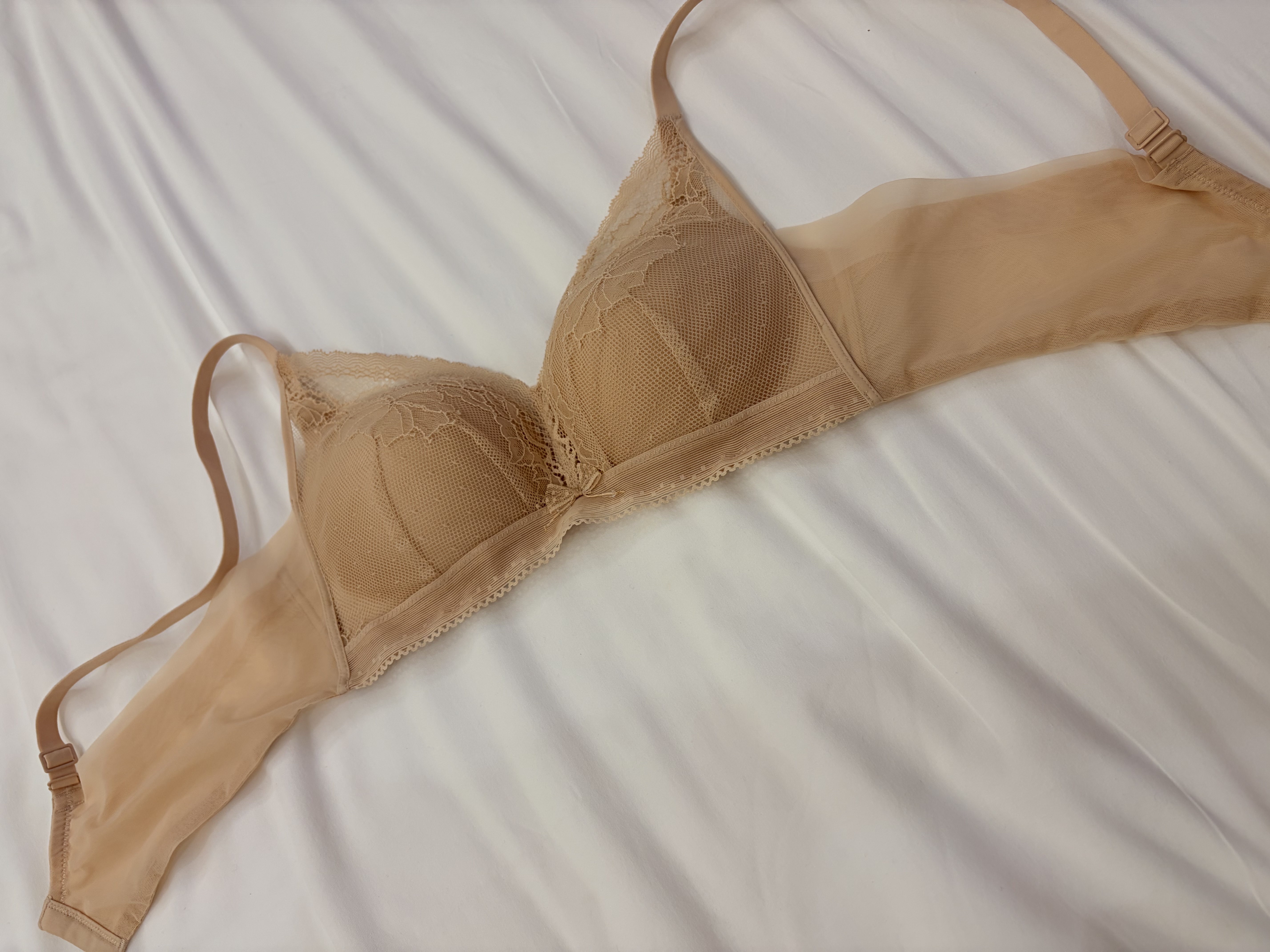 曼妮芬【聚拢型文胸】性感聚拢内衣女无钢圈聚拢文胸蕾丝内衣七夕礼物 肤色 75A 实拍图
