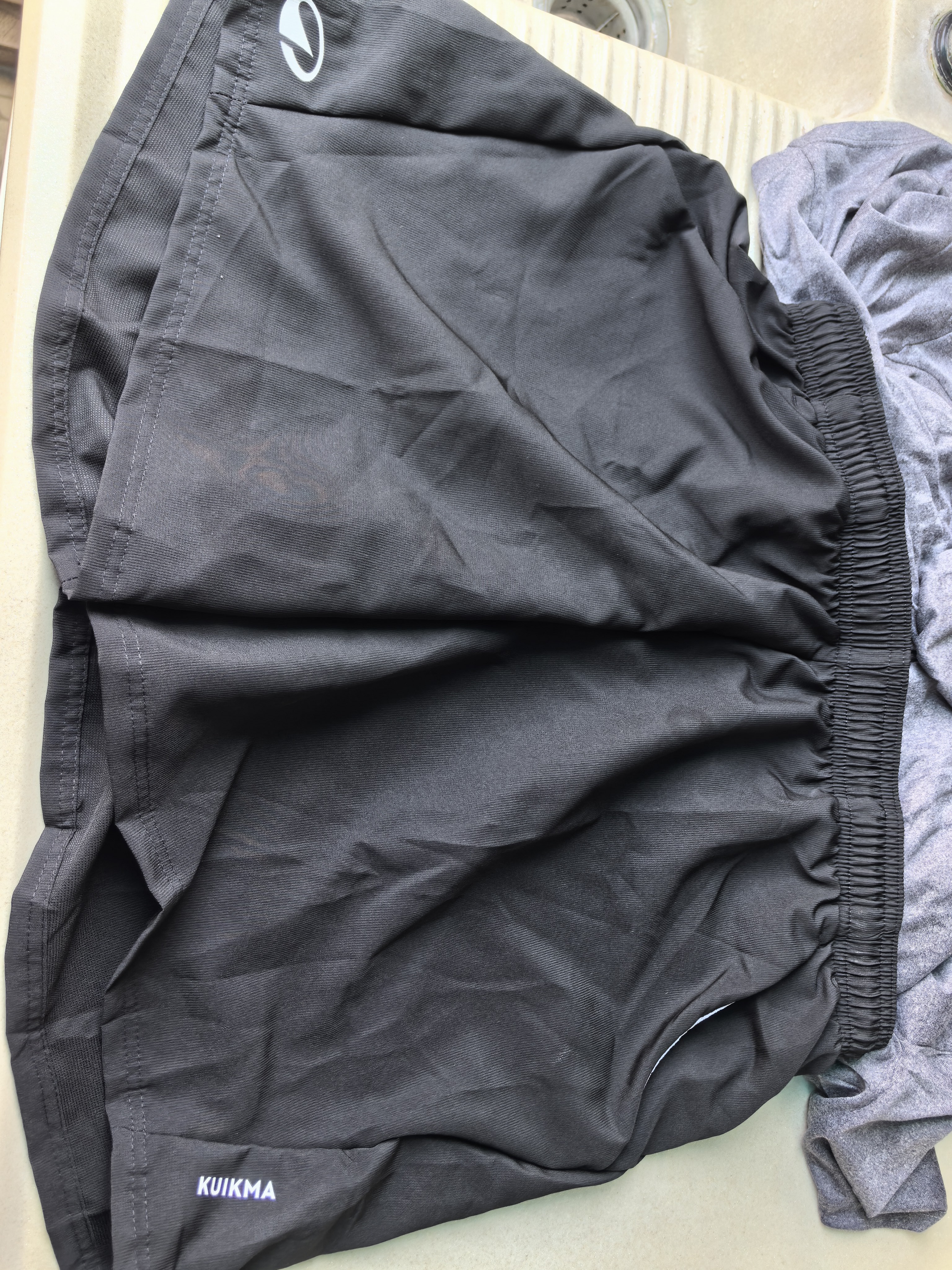 迪卡侬（DECATHLON）运动短裤男夏季薄款冰丝凉感吸湿速干健身跑步阔腿裤宽松运动裤 基础款-黑色 L 实拍图
