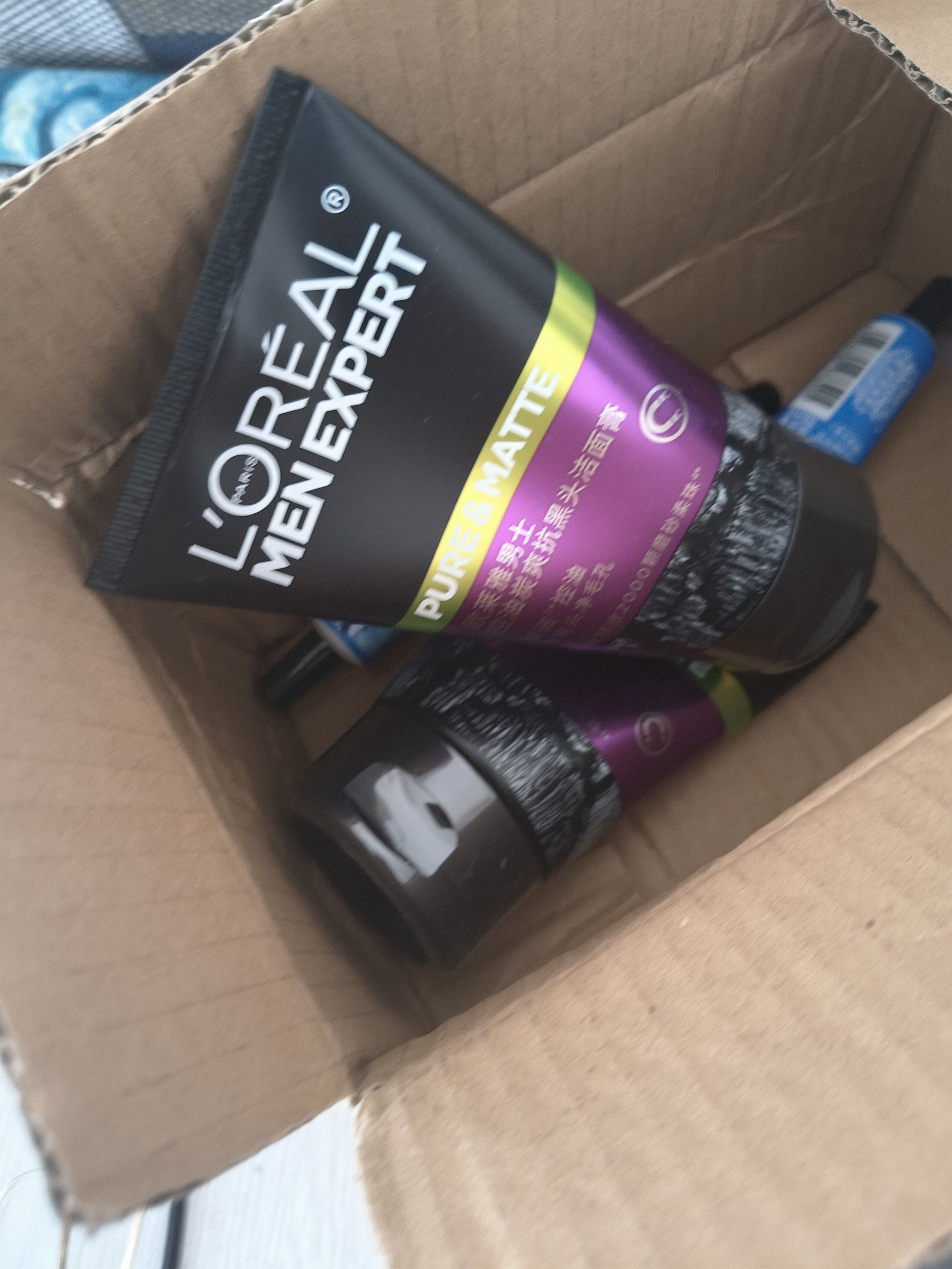 欧莱雅男士专用洗面奶洁面膏乳100ml*3控油祛痘抗去黑头角质护肤品礼物 实拍图