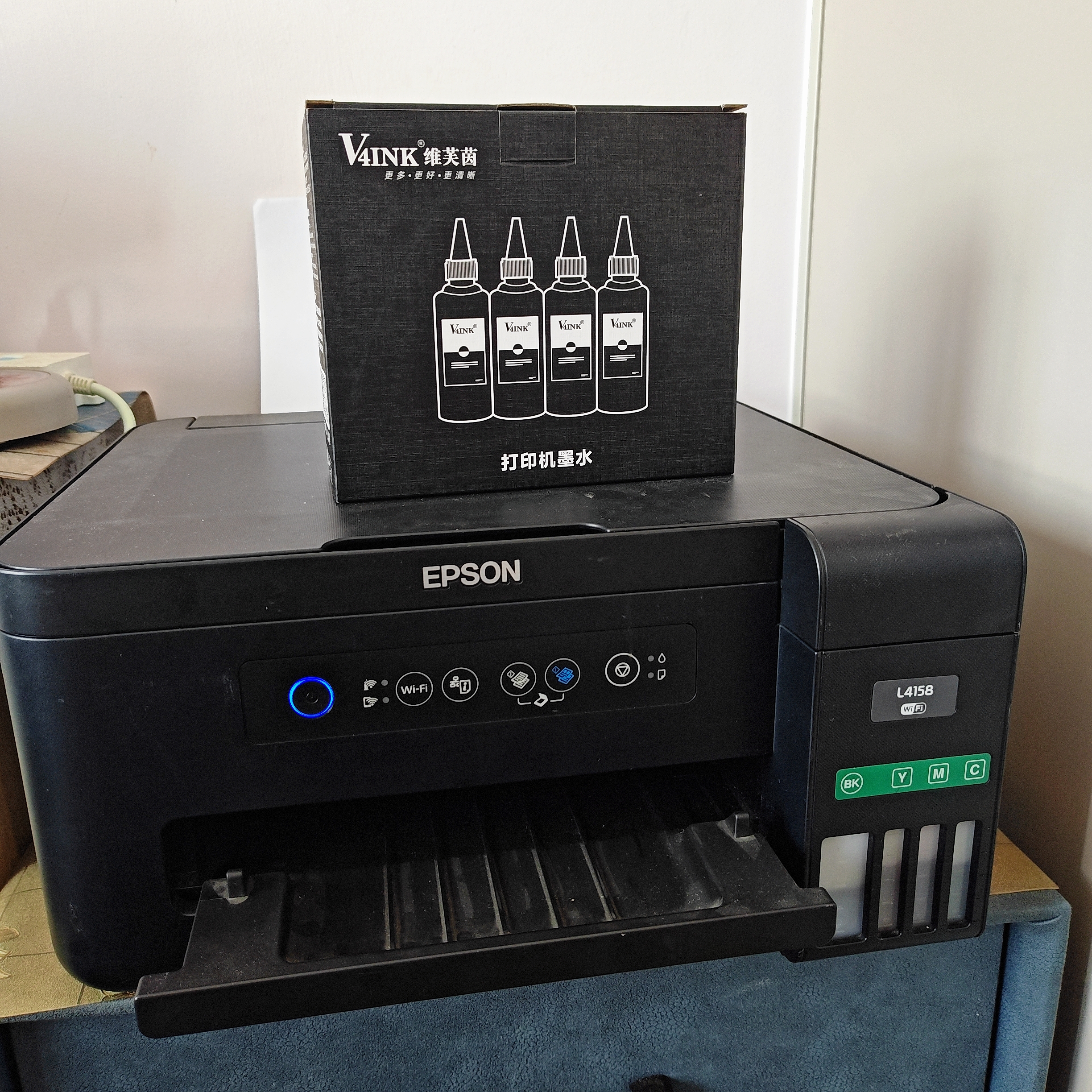 V4INK适用爱普生墨水002墨水四色 L4266墨水L4168 EPSON打印机墨水L4268 L4269 L4358 L6279 L4158 L4263 L6178墨 实拍图