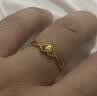 中国黄金（CHINA GOLD）爱心黄金戒指女足金结求婚戒子生日礼物送女友老婆结婚纪念日 【京速达】足金交织爱心戒指 实拍图