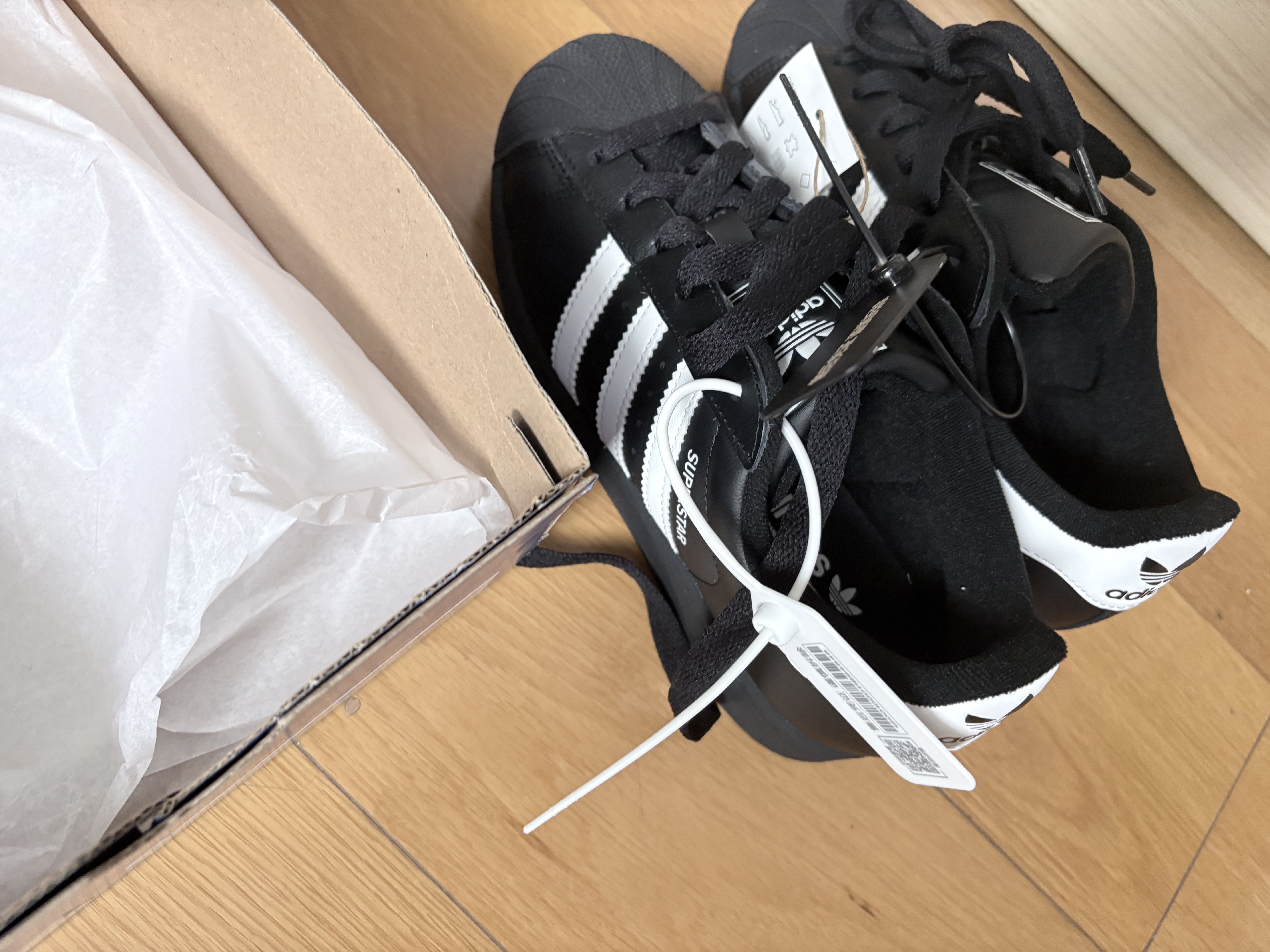 阿迪达斯（adidas）Superstar2贝壳头运动青少年板鞋金晨同款JH9977黑色36码 实拍图