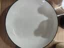 黑线竖纹系列家用碗碟套装2-4人适用北欧风ins高颜值陶瓷餐具碗盘 7英寸盘1个【山田】 无规格 实拍图