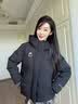 鸭鸭（YAYA）冰壳羽绒服女2026秋冬新款外套保暖男女短款三防加厚抗静电面包服 米白色 M 【建议110-130斤】 实拍图