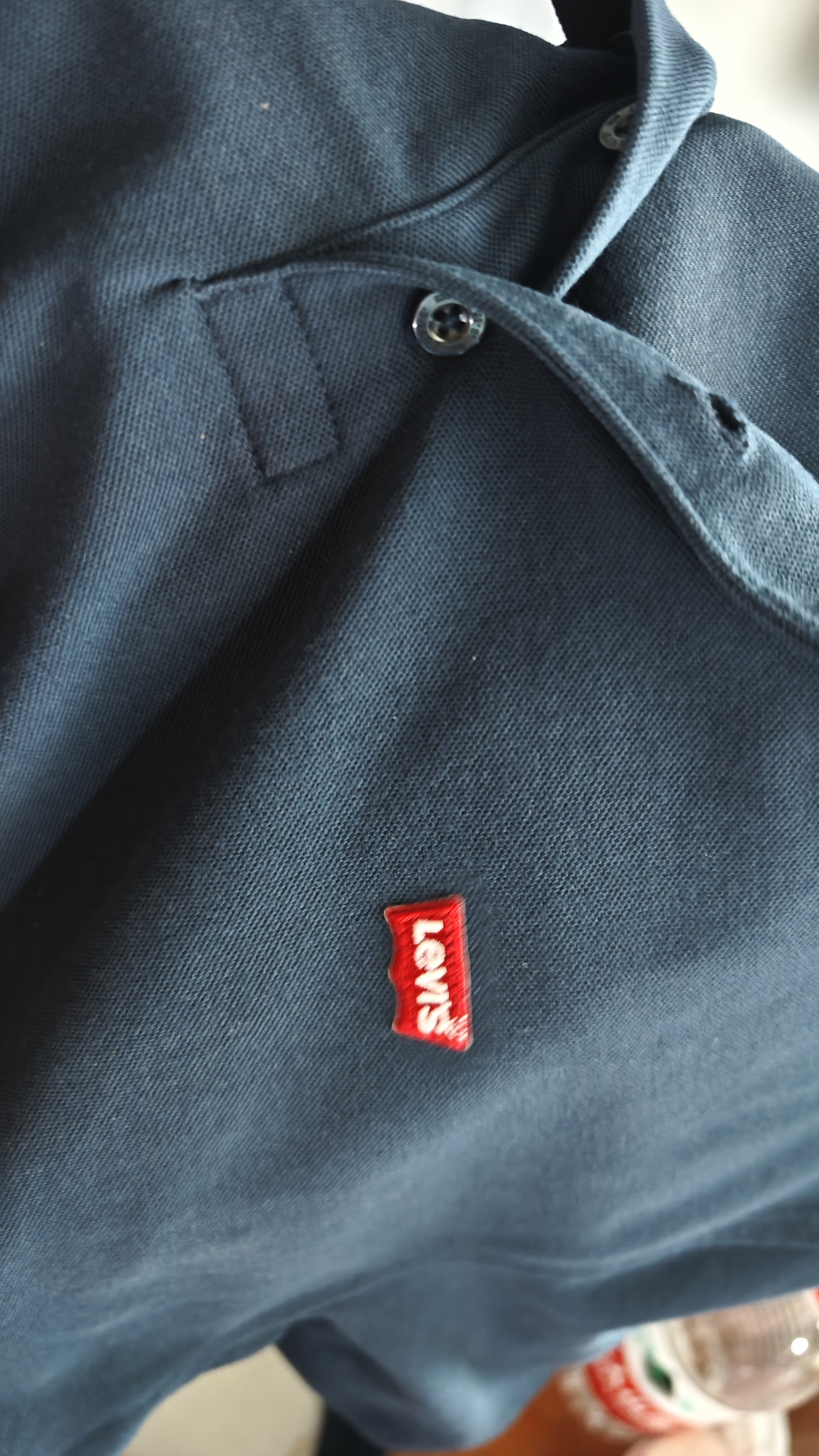 Levi's李维斯冰酷系列男士凉感美式复古经典时尚休闲简约短袖Polo衫 藏青色 004KC-0002 XL 实拍图
