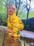 牧萌儿童雨鞋男童女童防水立体宝宝防滑耐磨卡通雨靴 挖掘机恐龙 15码 实拍图