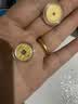 周六福黄金戒指女硬金三生三世足金素圈指环 定价单个 沙面18号-0.94g 实拍图